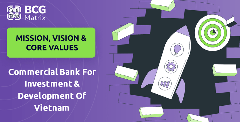 What are Mission Vision & Core Values of Commercial Bank For Investment & Development Of Vietnam Company?