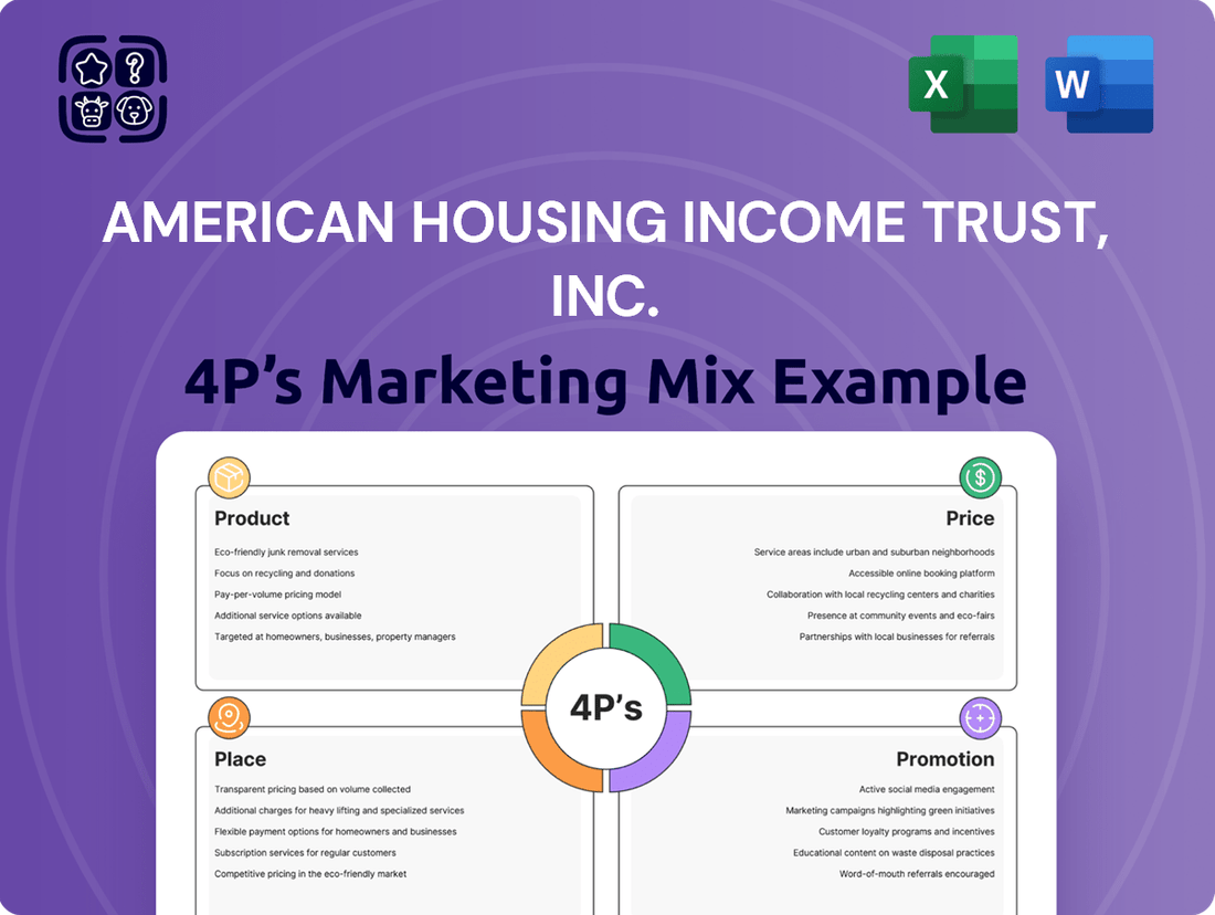 American Housing Income Trust, Inc. Marketing Mix