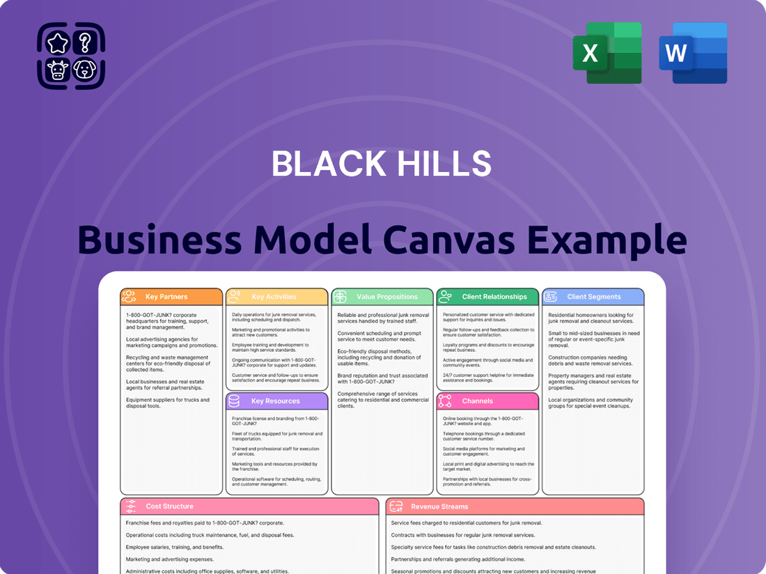 Black Hills Business Model Canvas