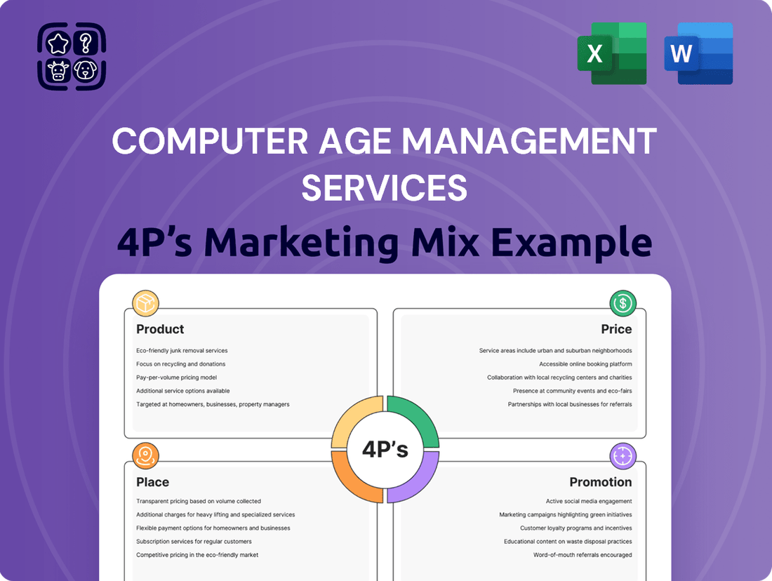 Computer Age Management Services Marketing Mix