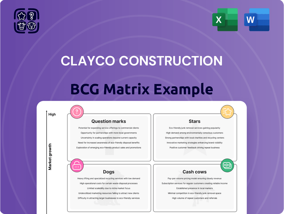 Clayco Construction Boston Consulting Group Matrix