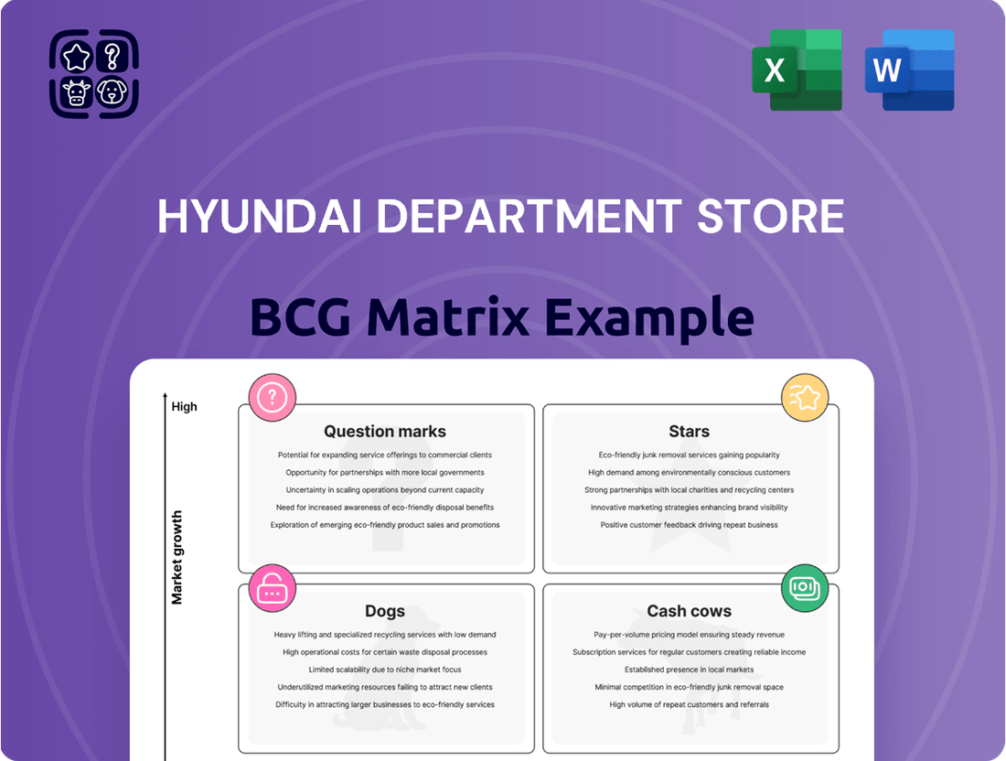 Hyundai Department Store Boston Consulting Group Matrix