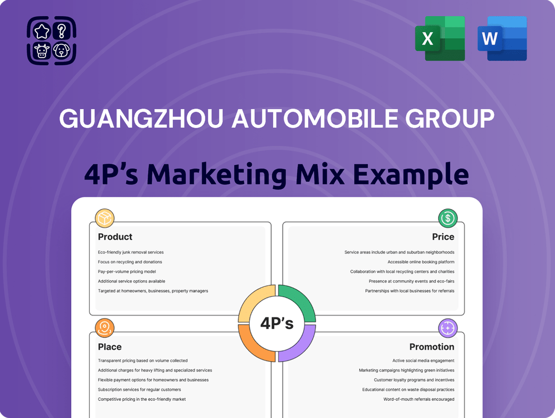 Guangzhou Automobile Group Marketing Mix