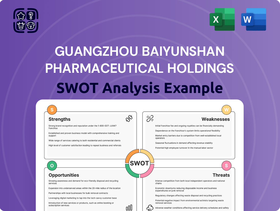 Guangzhou Baiyunshan Pharmaceutical Holdings SWOT Analysis