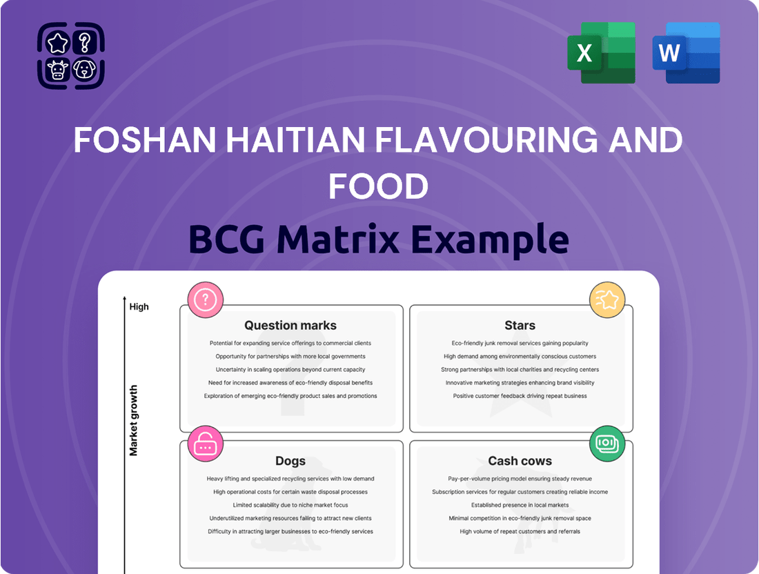 Foshan Haitian Flavouring and Food Boston Consulting Group Matrix
