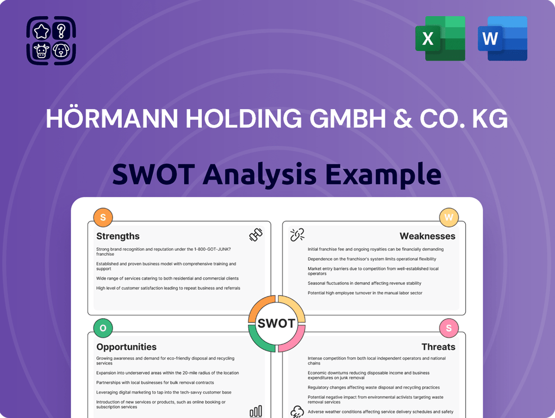 Hörmann Holding GmbH & Co. KG SWOT Analysis