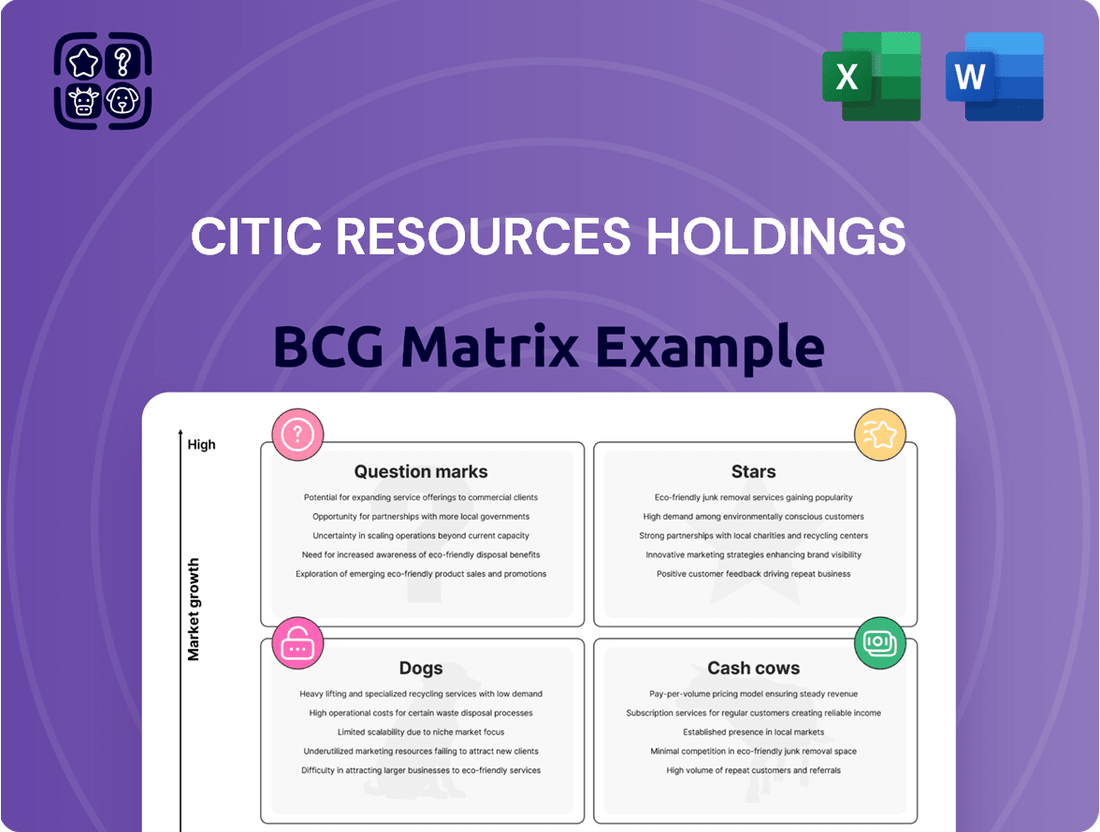 CITIC Resources Holdings Boston Consulting Group Matrix