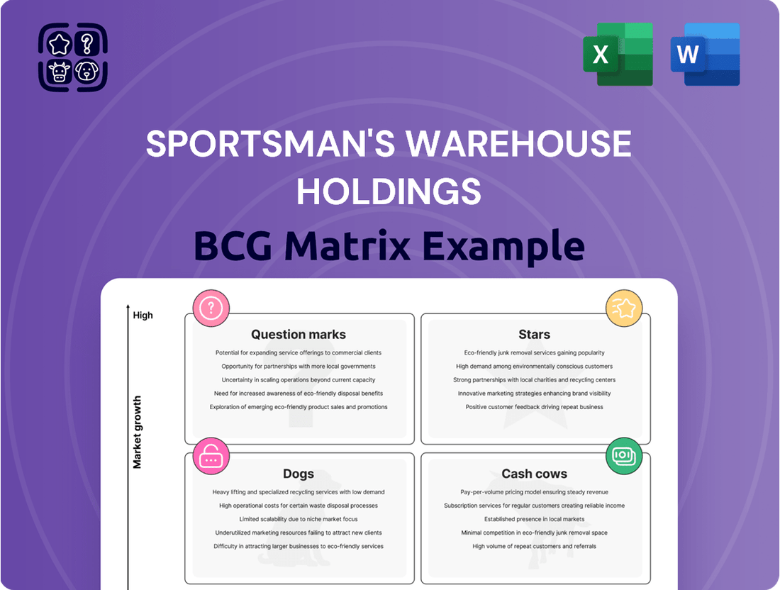 Sportsman's Warehouse Holdings Boston Consulting Group Matrix