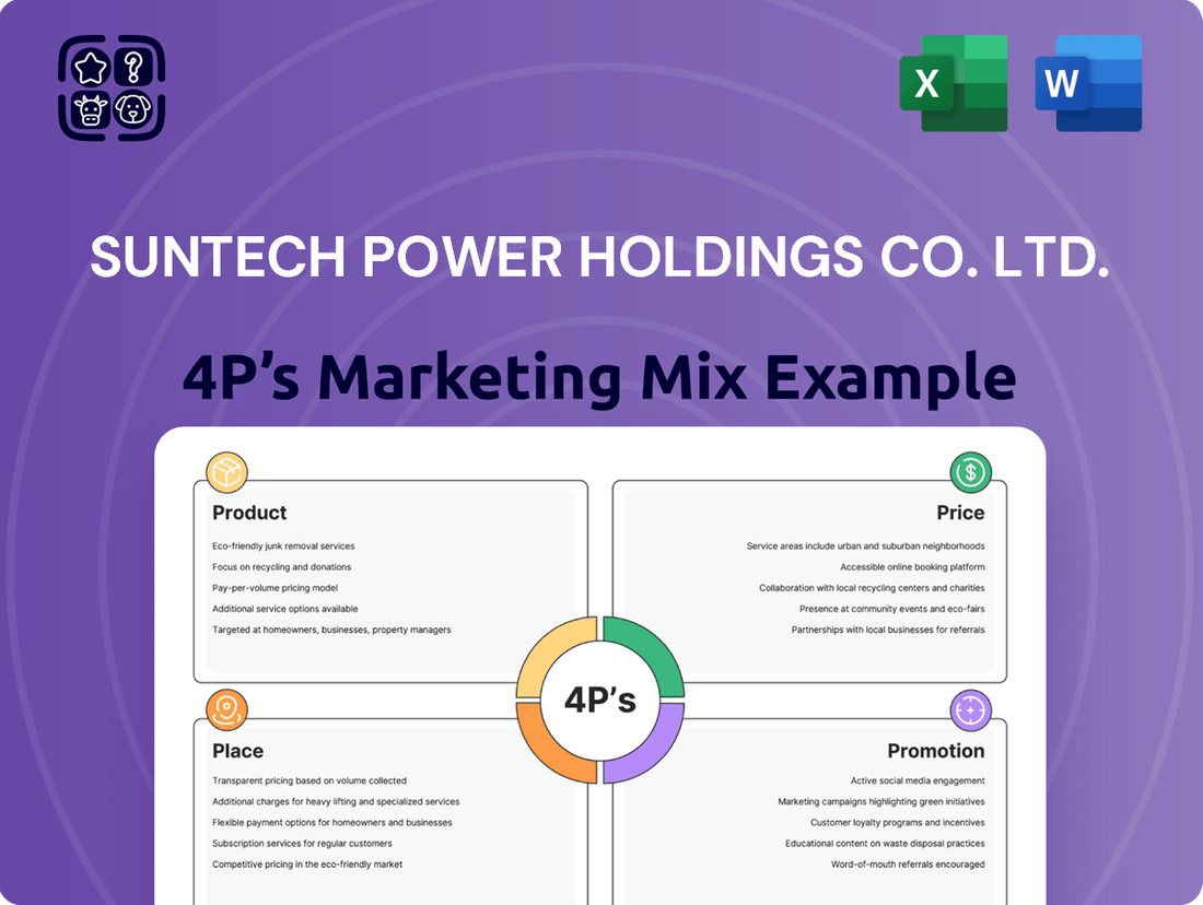 Suntech Power Holdings Co. Ltd.  Marketing Mix