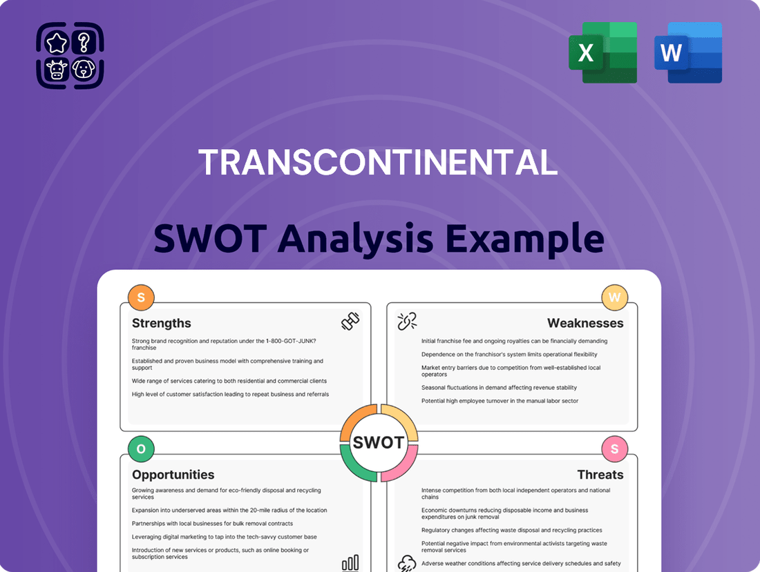 Transcontinental SWOT Analysis