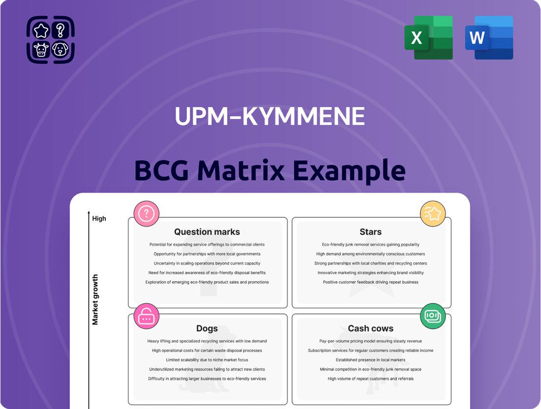 UPM-Kymmene Boston Consulting Group Matrix