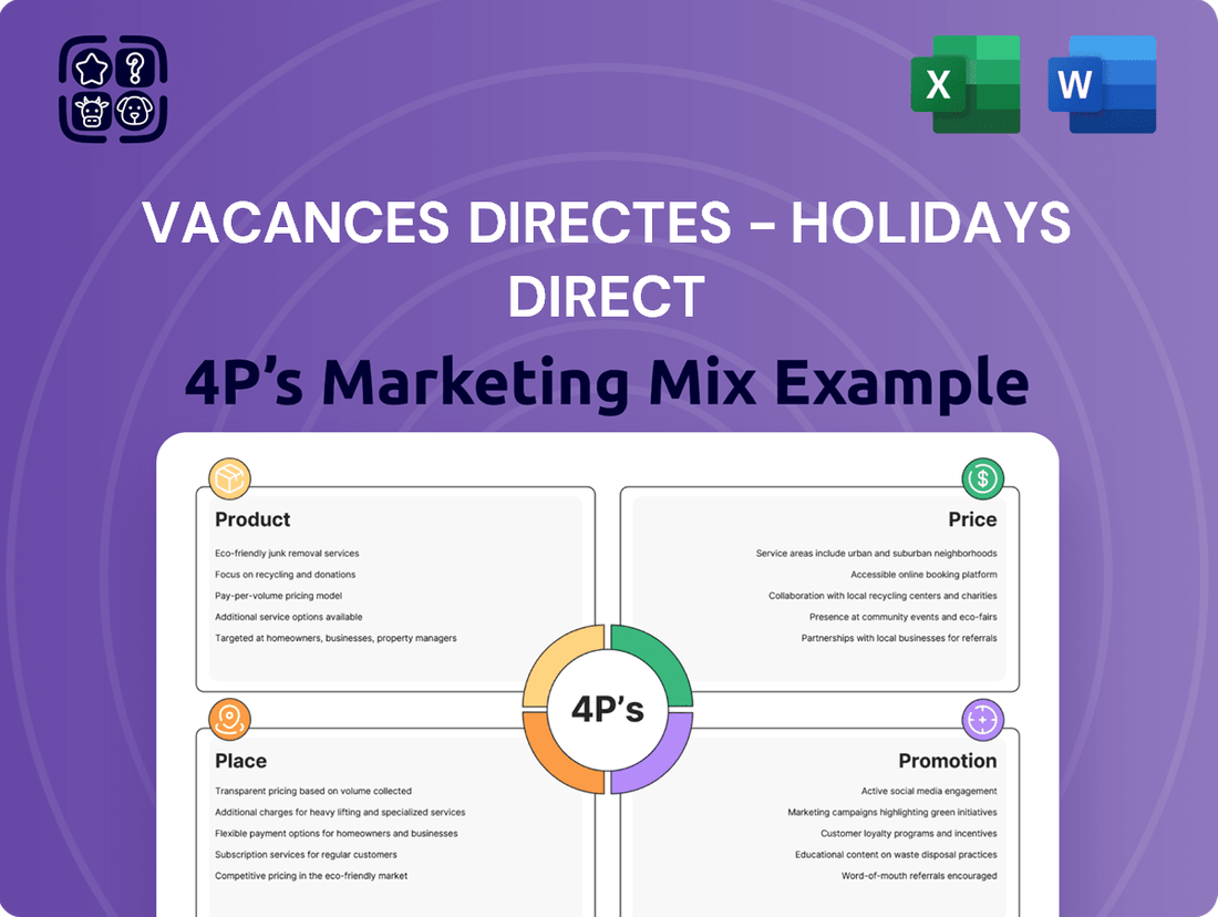 Vacances Directes - Holidays Direct Marketing Mix