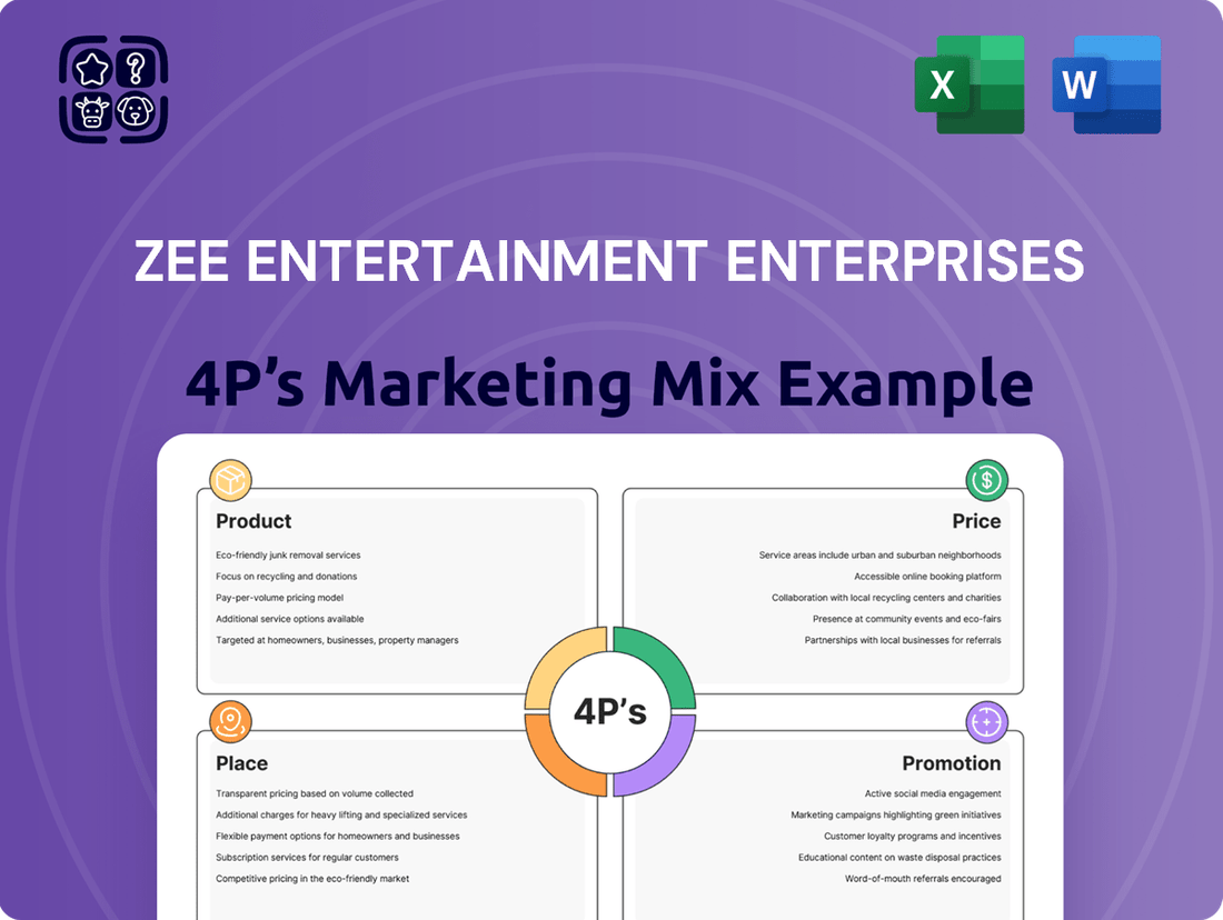 Zee Entertainment Enterprises Marketing Mix